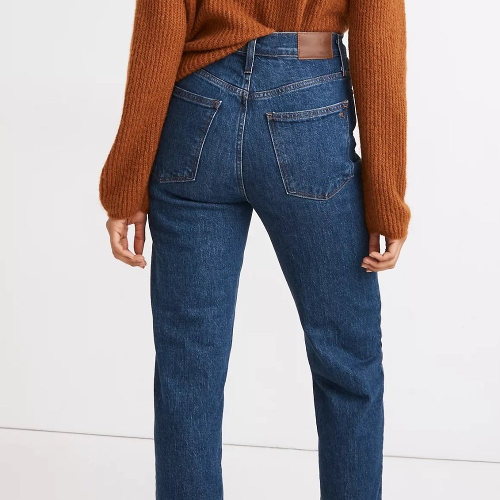 Madewell Perfect Vintage Straight Crop Jean in Edendal Wash